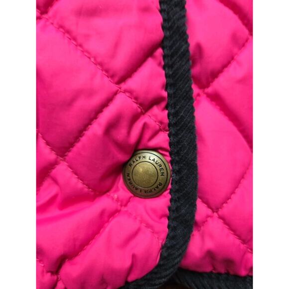 Polo Ralph Lauren Girls Size M 8-10 Pink And Blue quilted Coat - Picture 8 of 8